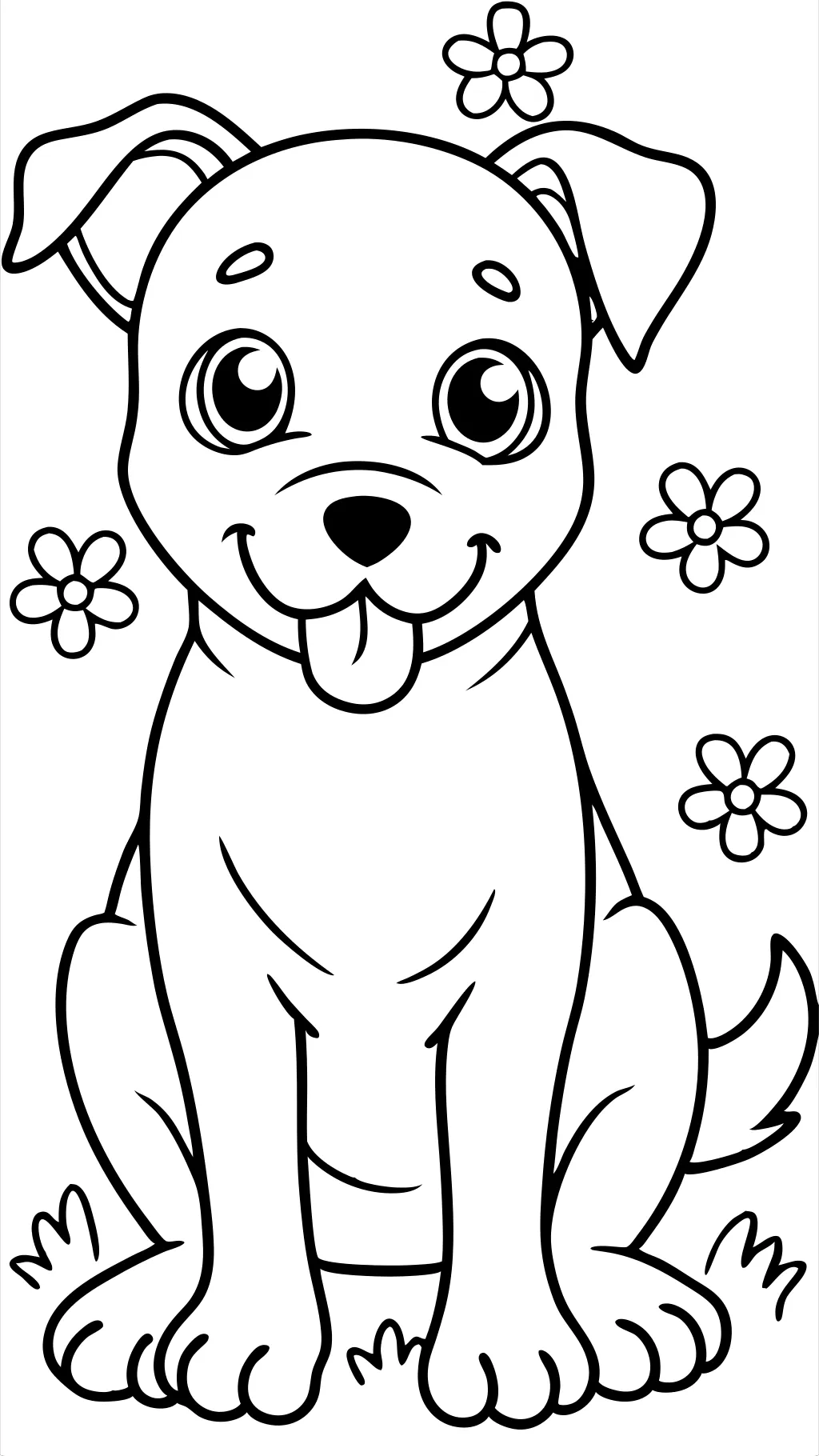 coloriages imprimables de chien mignon